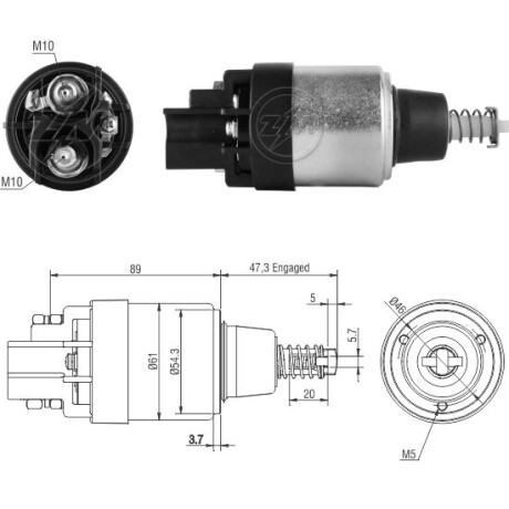 AUTOMATICO DE ARRANQUE FIAT CASE IVECO BOSCH 12V ZM AUTOMATICO DE ARRANQUE FIAT CASE IVECO BOSCH 12V ZM