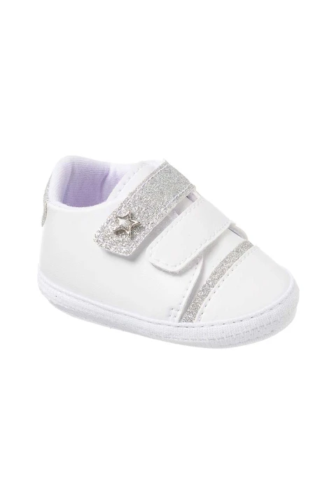 Tenis Con Dos Velcros Bebe Blanco