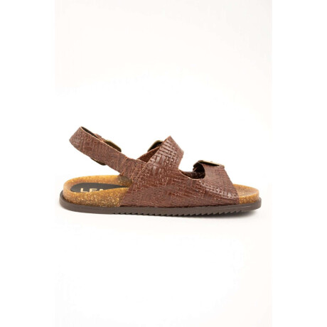 Sandalia Trenzada Hebillas Chocolate