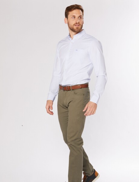 PANTALÓN 5 BOLSILLOS CON SPANDEX Verde