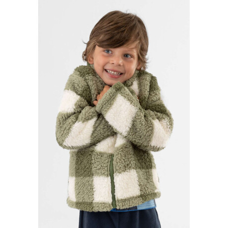Campera infantil checks Verde claro