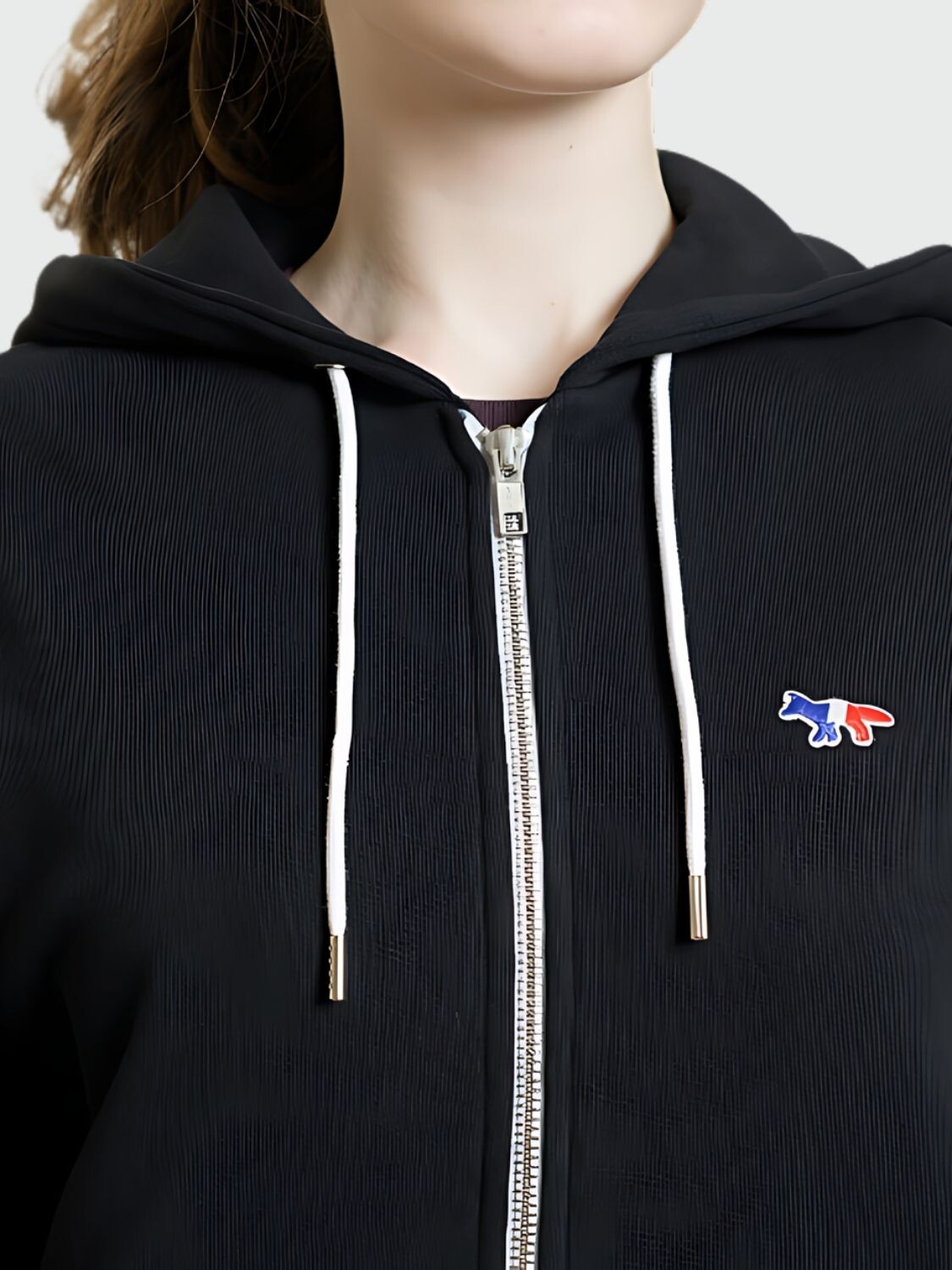Maison Kitsuné- Chaqueta de algodón con cierre, Par rec 0