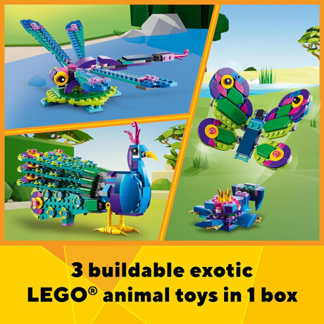LEGO CREATOR PAVO REAL EXÓTICO SET DE JUGUETES 3 EN 1 LEGO CREATOR PAVO REAL EXÓTICO SET DE JUGUETES 3 EN 1