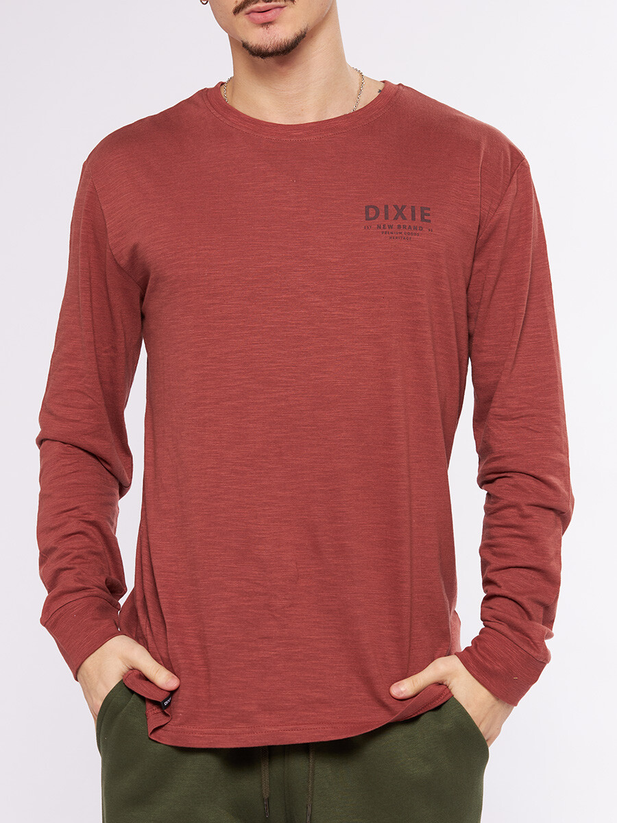 T-SHIRT ML BRANE DIXIE - Bordeaux 