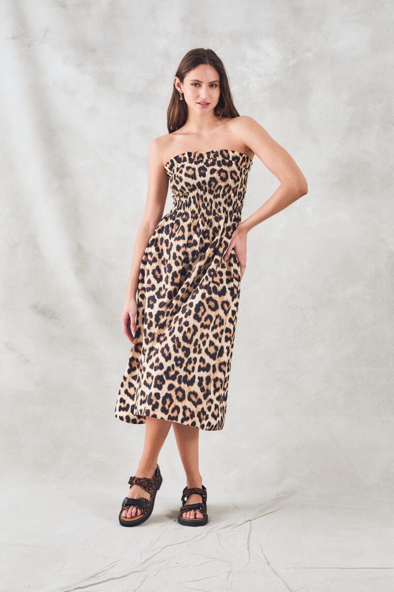 Vestido Animal Print Multi