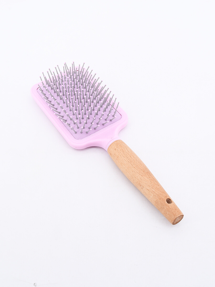 CEPILLO PALETA WOOD - ROSADO 