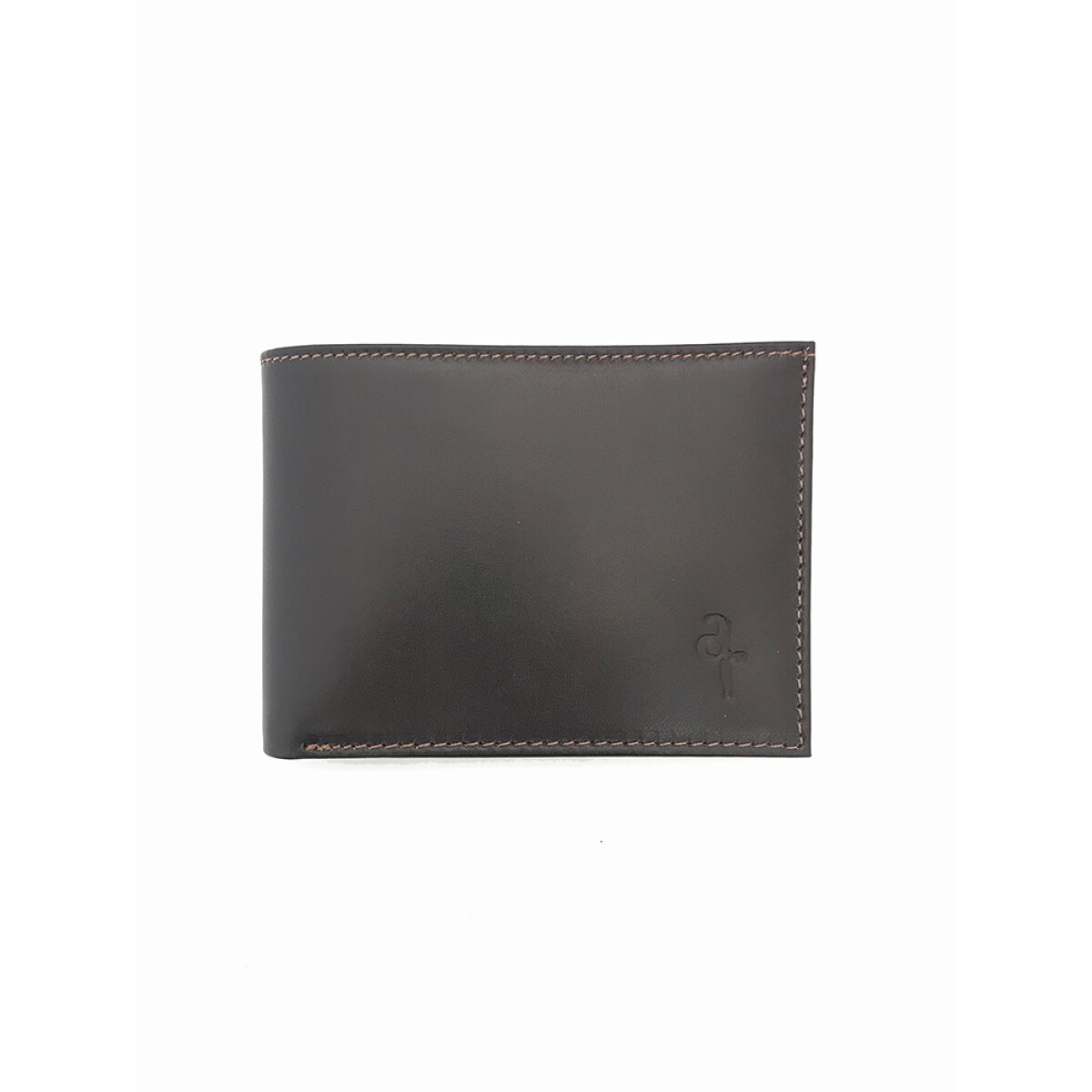 Billetera Caballero De Cuero Con Divisiones 141 - Marron - Negro 
