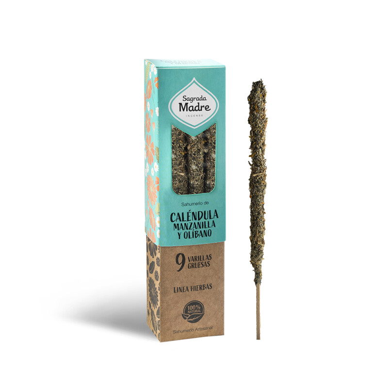 INCIENSO LÍNEA HIERBAS SAGRADA MADRE X9 Calendula/manzanilla