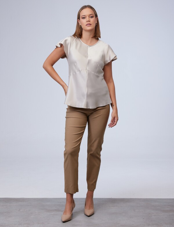 Blusa Satén BEIGE