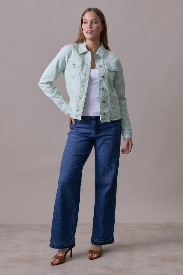 Camperita Jean Flecos VERDE CLARO