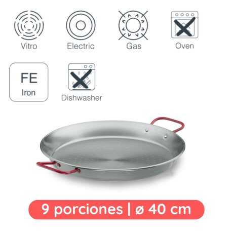 Paellera de hierro 40 cm 9 porciones Paellera de hierro 40 cm 9 porciones