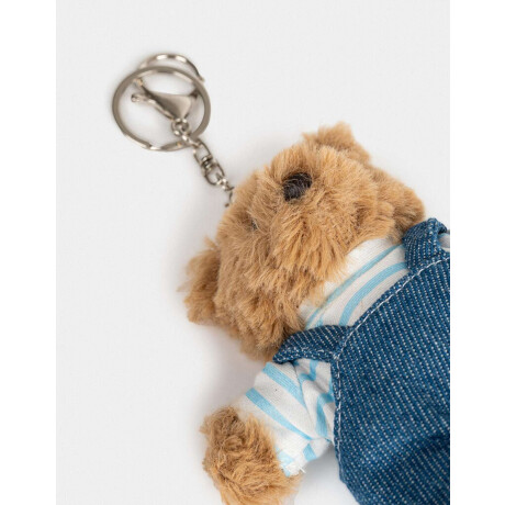 Llavero Y Charm Peluche De Osito Marron Beige