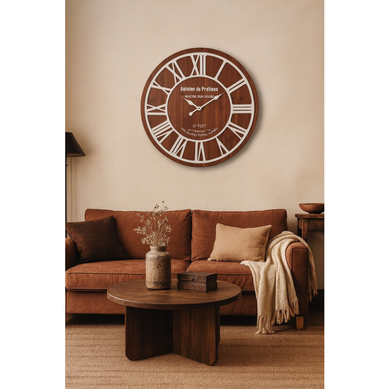 RELOJ DE PARED MDF 68X68CM RELOJ DE PARED MDF 68X68CM