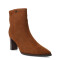 Botas de Mujer Bottero Caña Baja En Punta de Cuero Marrón Camel