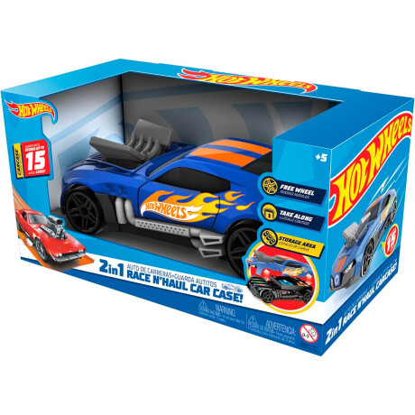 Hot Wheels 2en1 Vehículo De Carrera + Porta Autitos Hot Wheels 2en1 Vehículo De Carrera + Porta Autitos