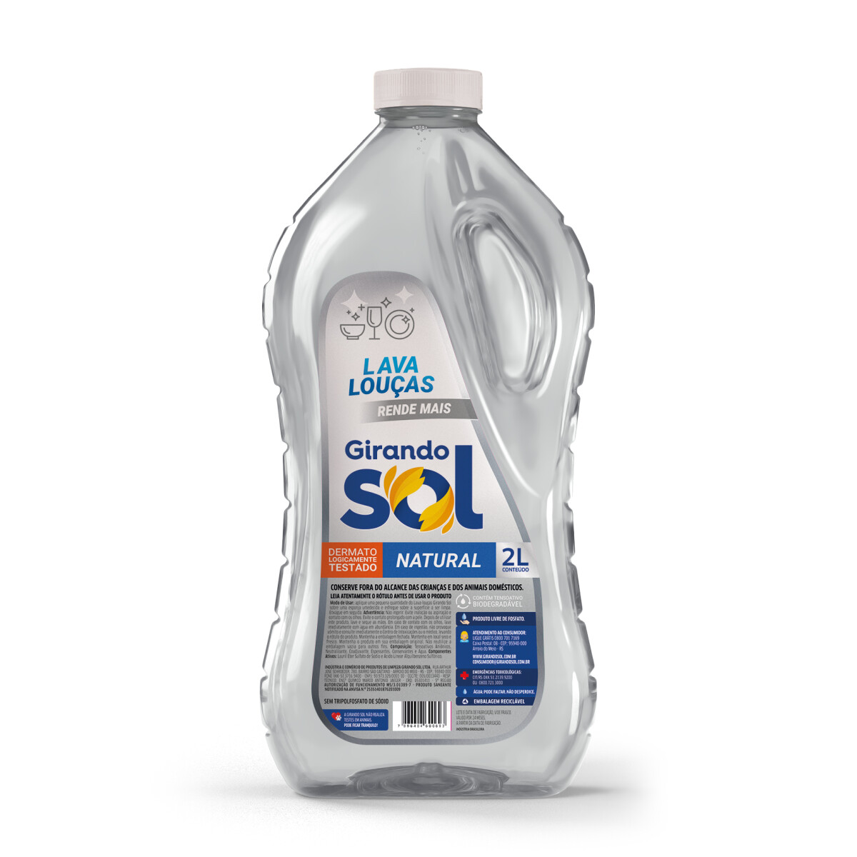Detergente Girando Sol 2L - Natural 
