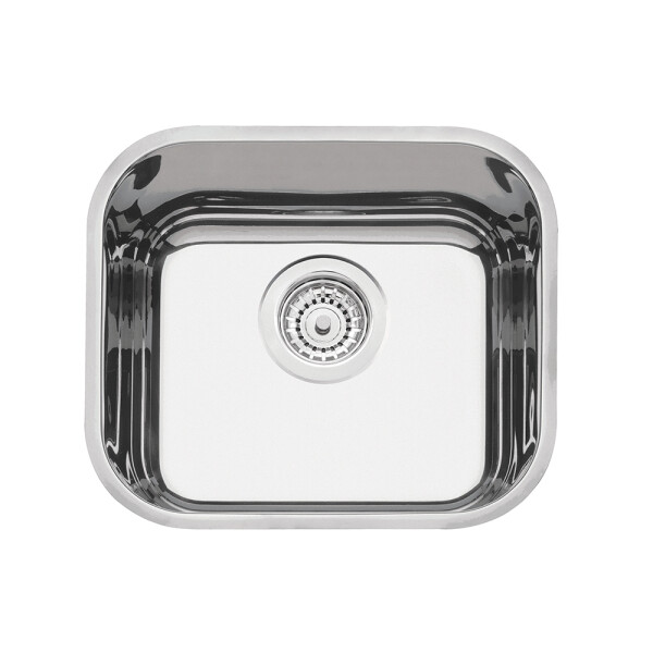 PILETA SIMPLE DE ACERO INOXIDABLE 304 TERMINACIÓN ALTO BRILLO 40X34 CM TRAMONTINA Pileta Simple De Acero Inoxidable 304 Terminación Alto Brillo 40x34 Cm Tramontina