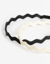 Vinchas Sets Acrilico Set De Vinchas Rígidas Wavy - Combinacion Bicolor