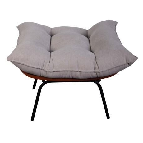 BUTACA C/PUFF 1 CUERPO TELA-Y-MADERA NATURAL-BEIGE COSTELA BEIGE