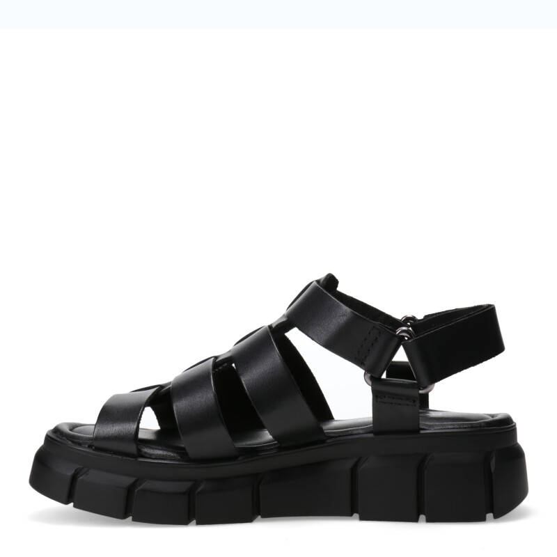 Sandalias de Mujer Bottero de tiras c/velcro Negro