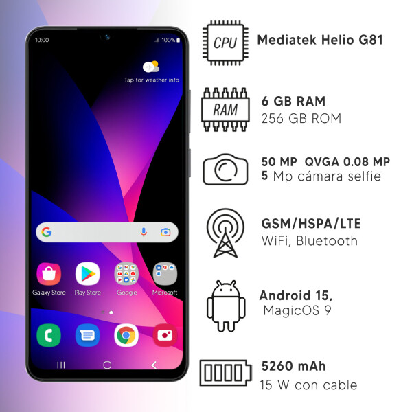 Honor X5c Plus 6gb Ram 256gb + Regalo PLATEADO