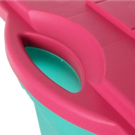 Baúl con Tapa Bisagra Wenco 100 Litros Verde Agua/rosa
