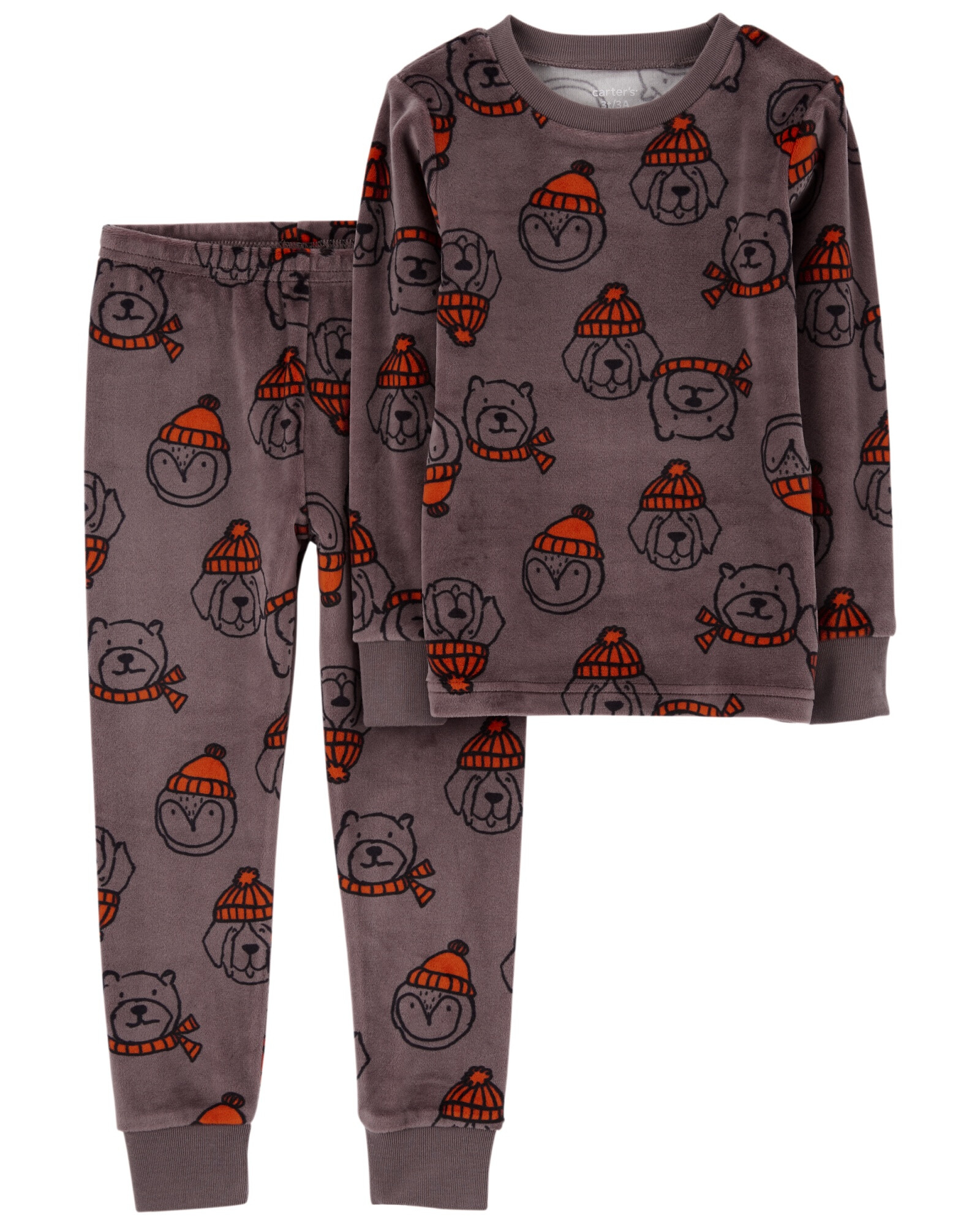 Pijama dos piezas pantalón y remera de micropolar diseño animales Pijama dos piezas pantalón y remera de micropolar diseño animales