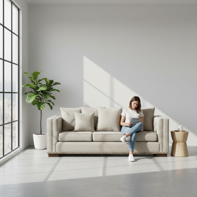 SOFA 3 PUESTOS MARIANA - CRUDO 305530 (CD) Unica