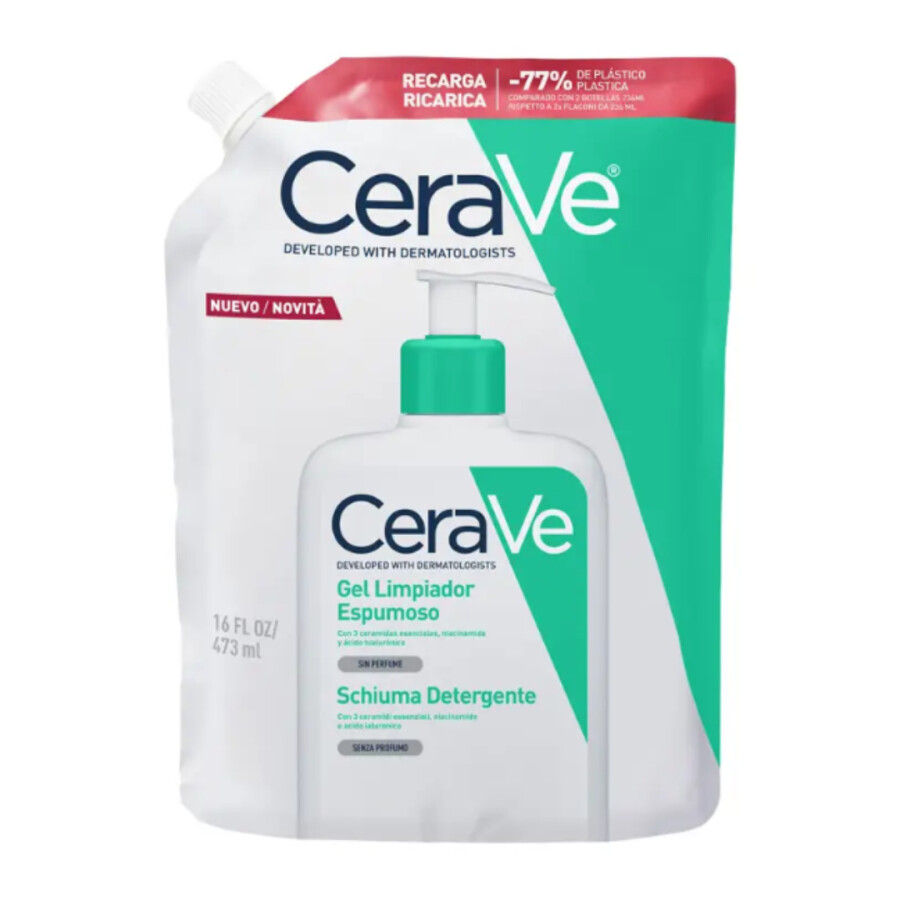 Gel Limpiador Espumoso Refill 473 ml - CeraVe Gel Limpiador Espumoso Refill 473 ml - CeraVe