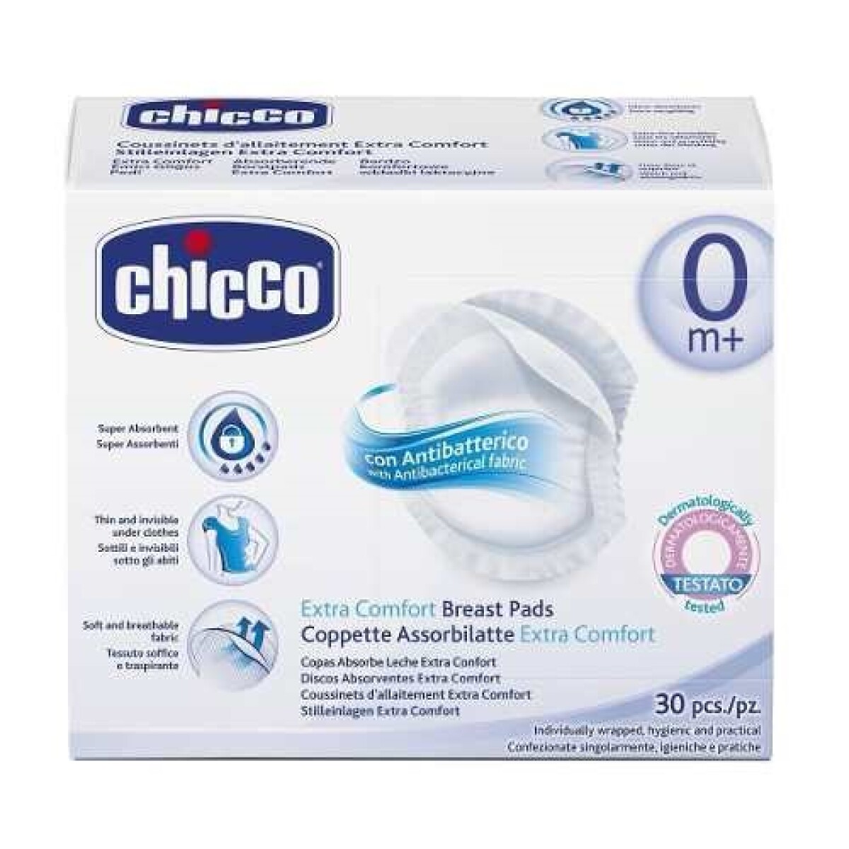 Protector Lactancia Antibacterial Chicco 30 Uds. 
