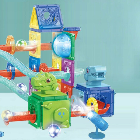 Juego Bloques Magneticos Dinosaurios C/luz 123pcs Juego Bloques Magneticos Dinosaurios C/luz 123pcs