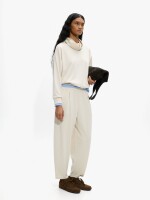 Pantalón Con Cintura Elástica Tacto Suave blanco
