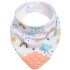 Babero bandana con mordillo BUBA arco iris rosa