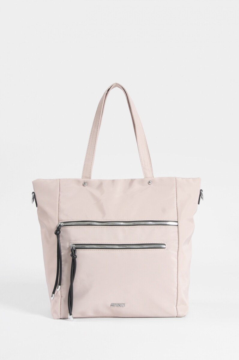 Shopper con cierres - beige 
