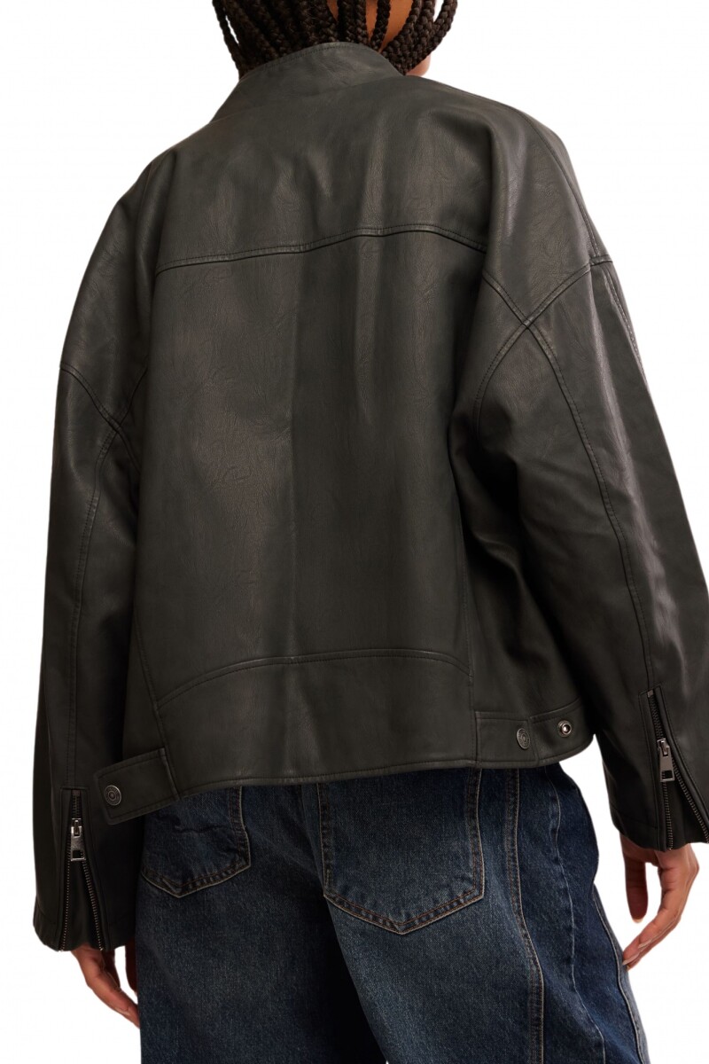 VINNY VEGAN BOMBER Negro