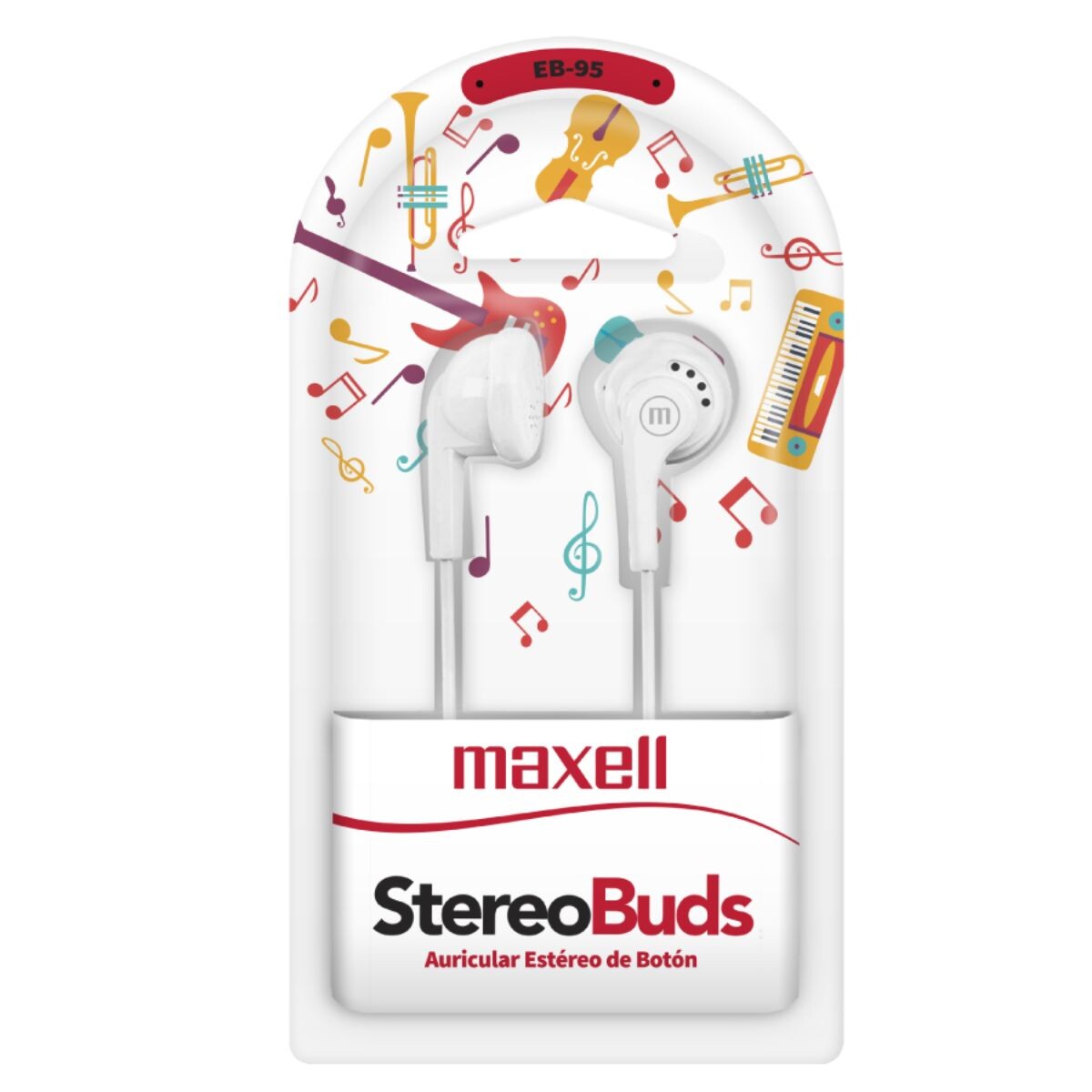 MAXELL 347255 EB-95 BLANCO EARPHONES STEREO - Maxell 347255 Eb-95 Blanco Earphones Stereo 