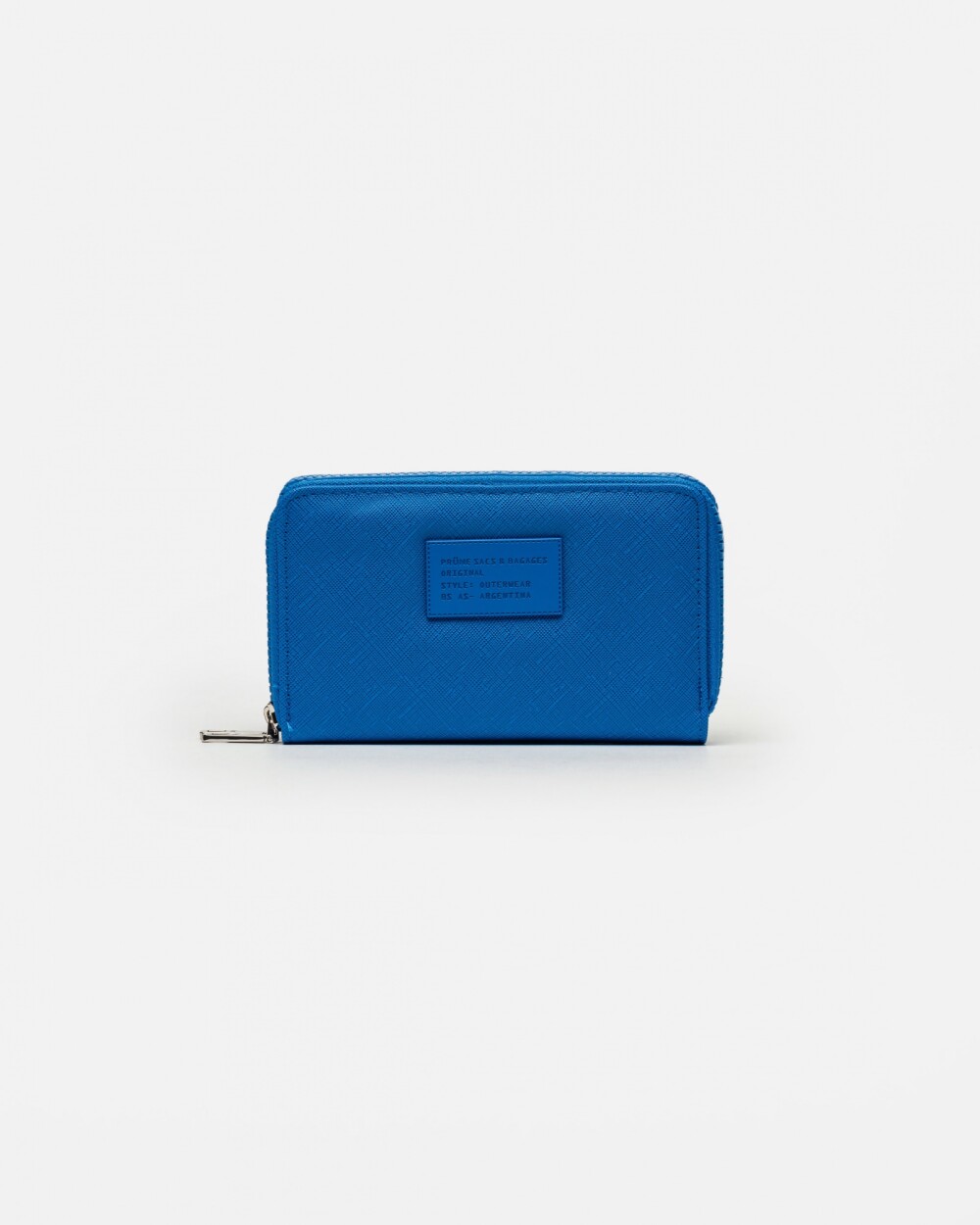 Billetera Penny en efecto cuero saffiano Azul