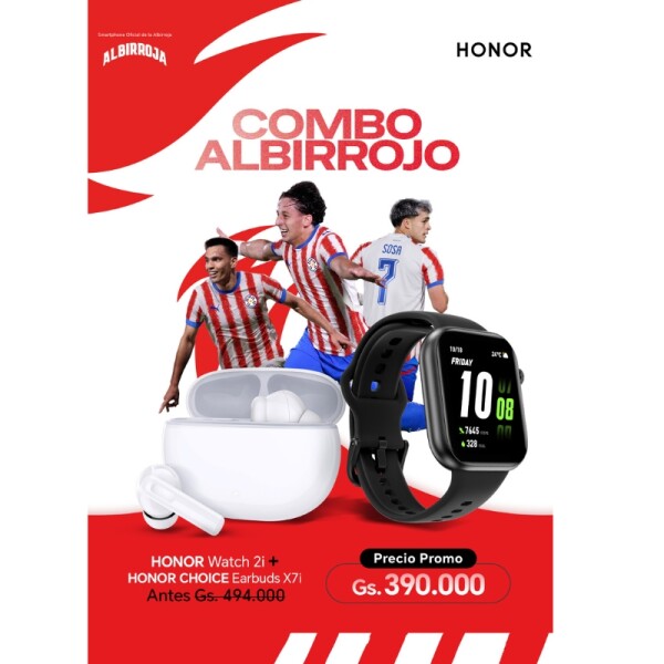 Combo Albirrojo Honor Watch 2i + Honor Choice Earbuds X7i Combo Albirrojo Honor Watch 2i + Honor Choice Earbuds X7i