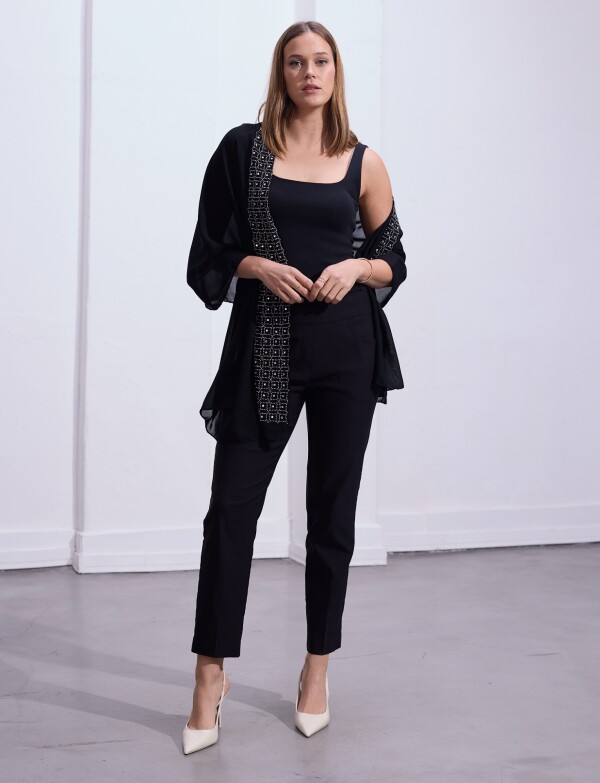 Pashmina Noche NEGRO/PLATEADO