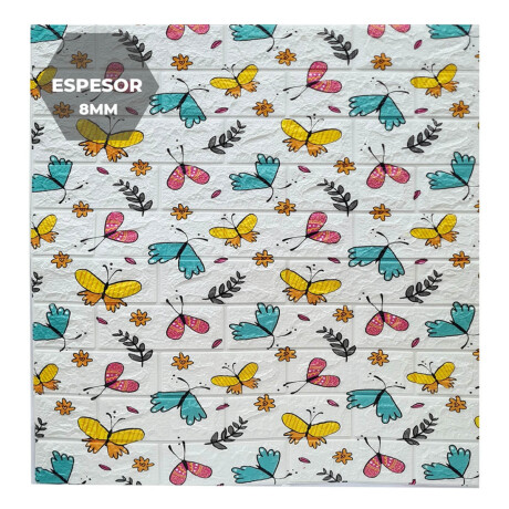 Revestimiento 3d Pared Y Piso 70x70cm Pvc 8mm Tatami Mariposas