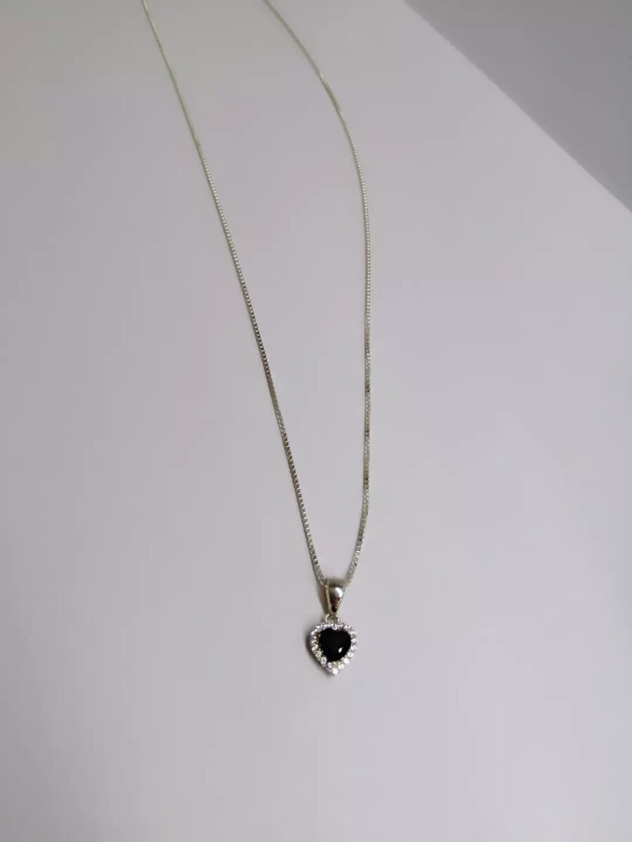 Cadena y colgante plata con corazon 
