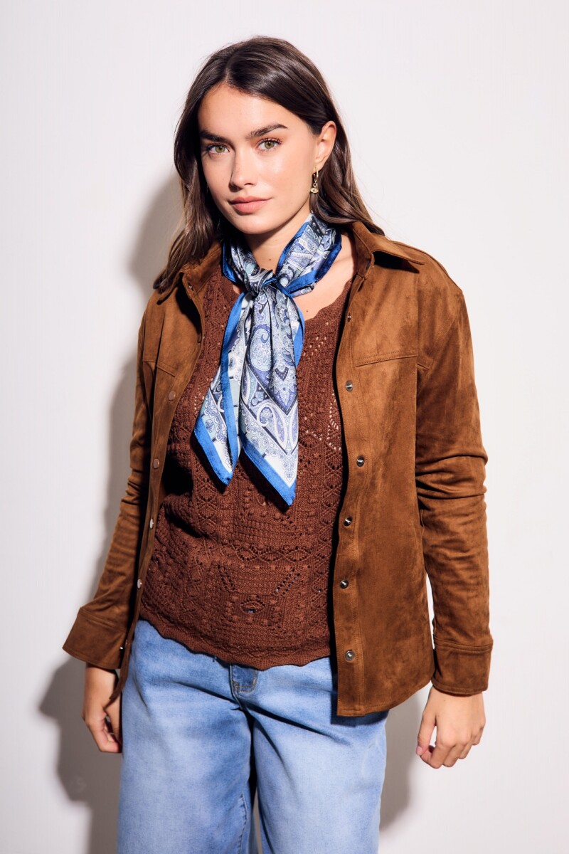 Camisa Gamuza Vegana - Camel 