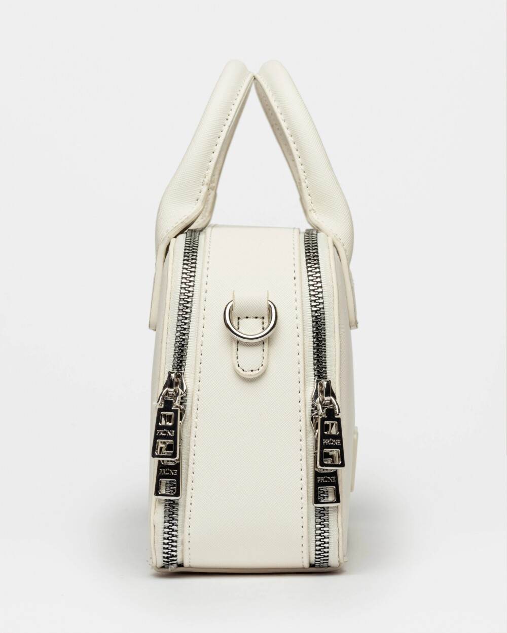 Cartera de mano New Penny en efecto cuero saffiano Blanco