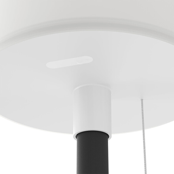 Lámpara de pie negro-blanco solar RGBWW IP54 EG3696
