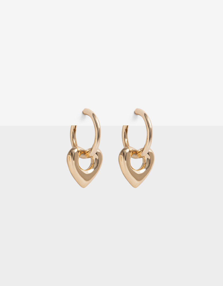 Aros Argollas Metal Argollas De Metal Reciclado Dorado - Dorado
