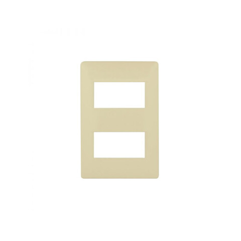 Plaqueta para 2 módulos marfil - Petra M46602RP2
