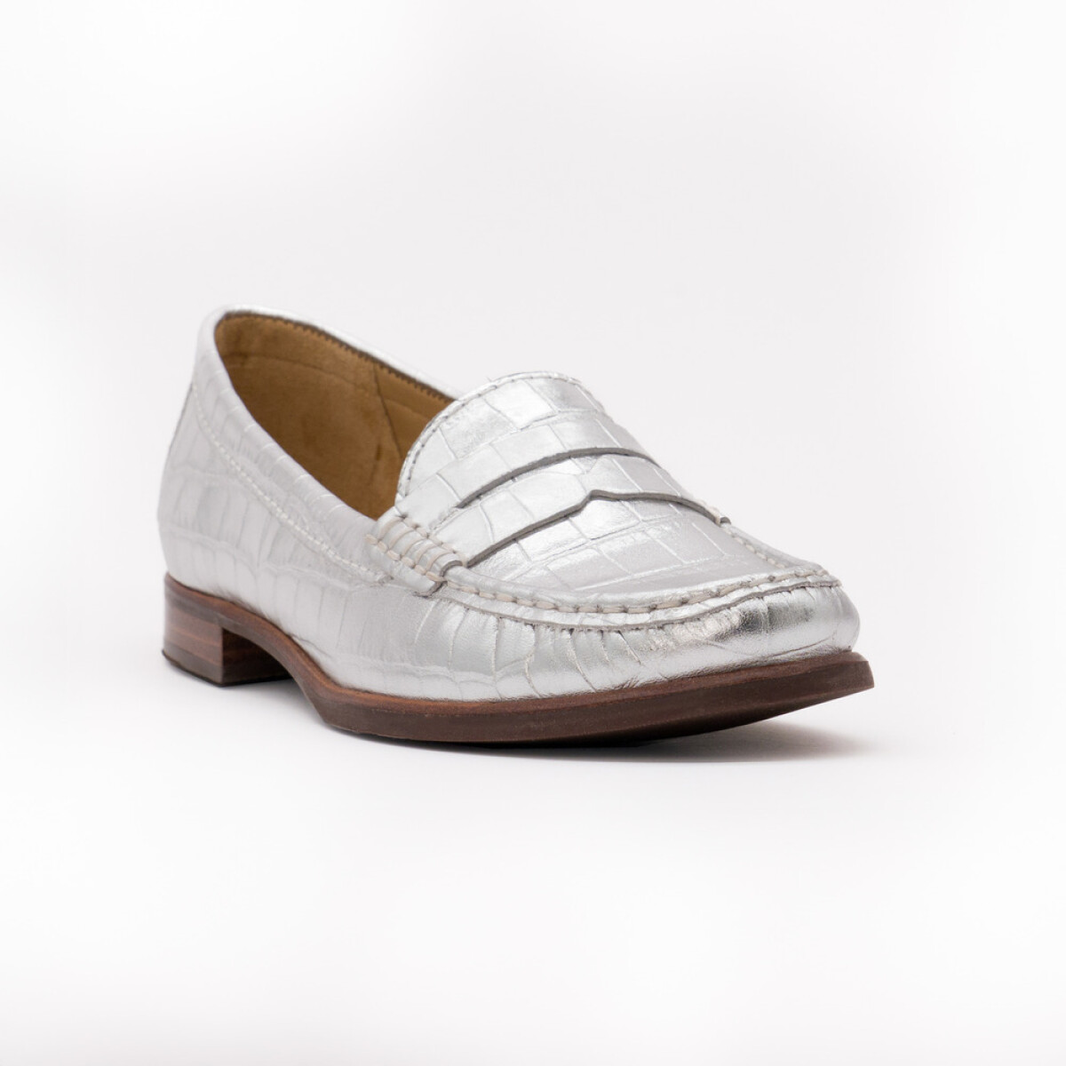 Mocasín CROCO CR SILVER - Plata, Platino 