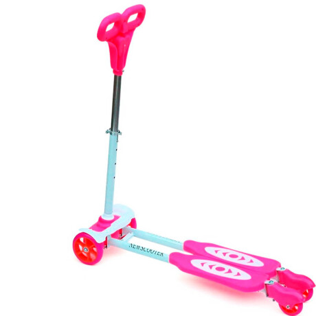 Monopatín Tripatín Tijera Regulable 4 Ruedas Infantil Rosa