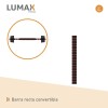 Set 2 Mancuernas Lumax + Barra 2 en 1 + 30kg Discos Pesas Rojo