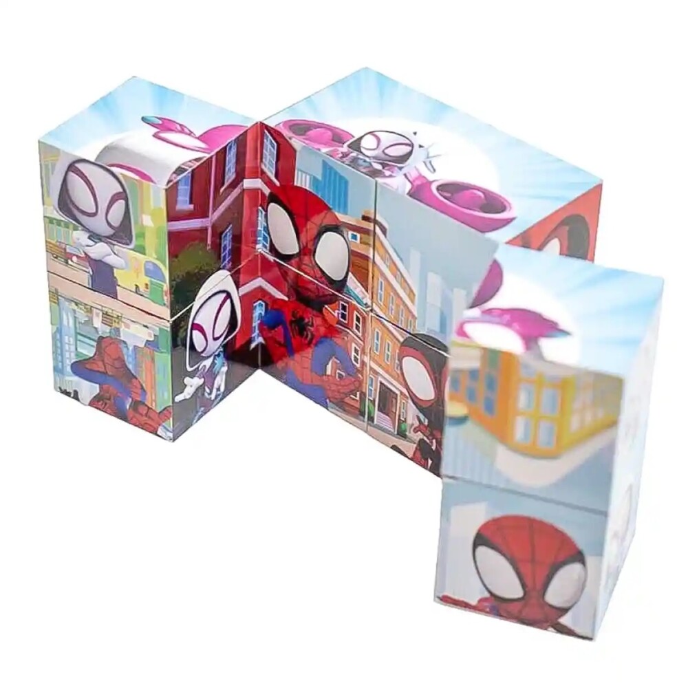 Spiderman – Cubo Rompecabezas de Imágenes MARVEL SPIDEY CUBO DE ENTRETENIMIENTO OFRECE UN DESAFIO ATRACTIVO COMBINA TODOS LOS LADOS PARA CREAR IMAGENES